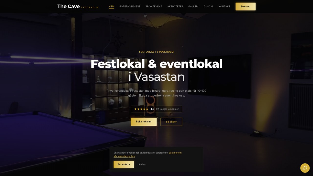 The Cave Stockholm – Restaurang & upplevelse